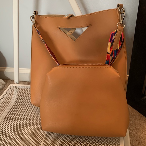 Tan shoulder tote bag - Picture 3 of 5